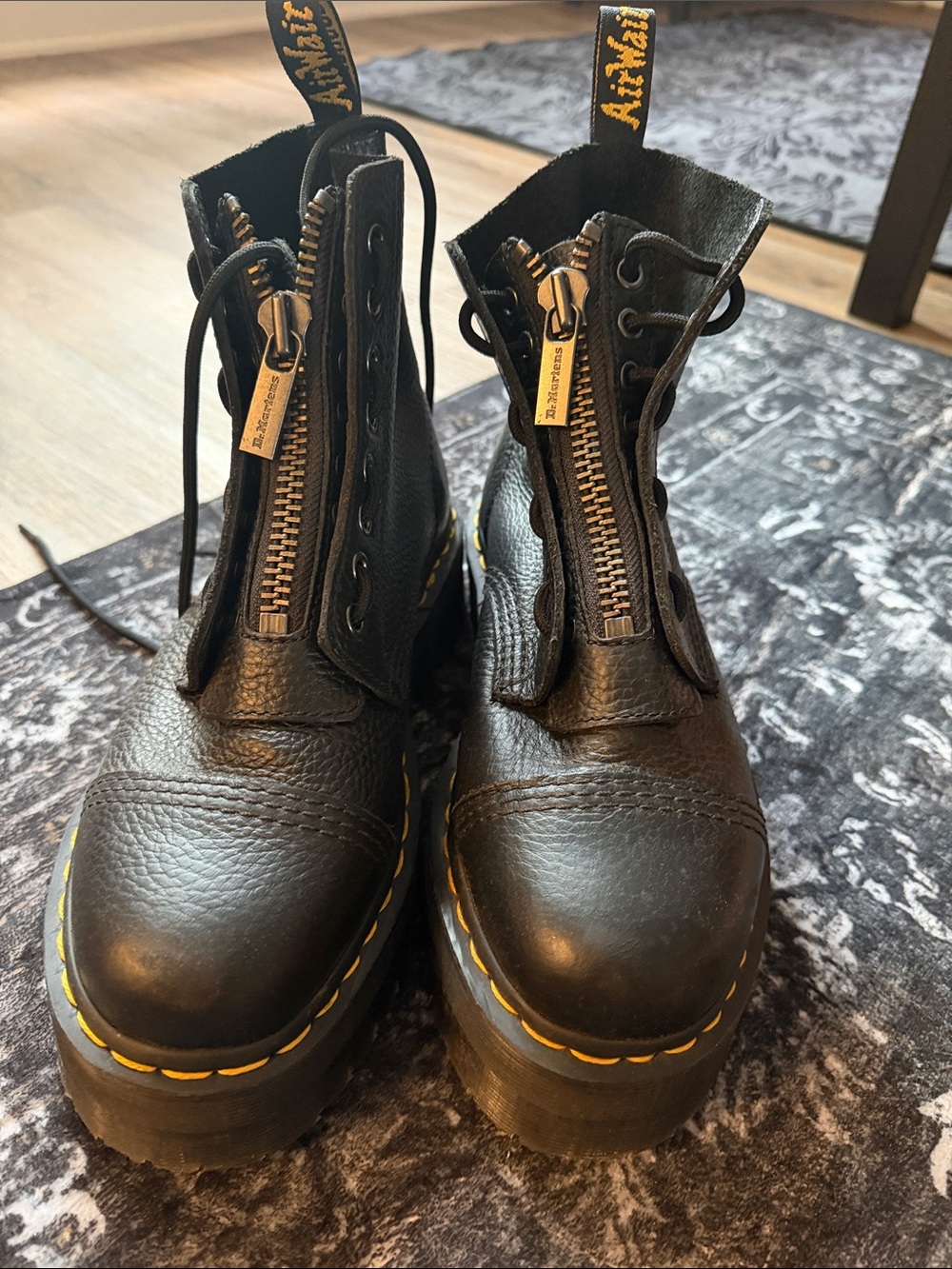 Dr. Martens Sinclair Front Zip Platform Combat Boots - size 9. NWT in Box